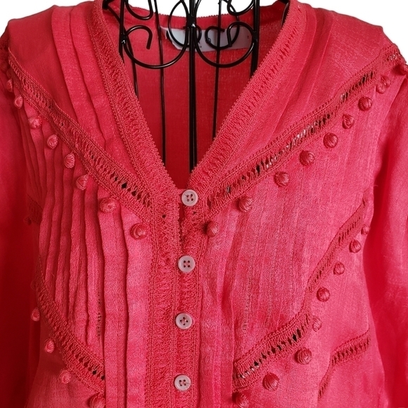 IRO Paris Poyra Puff-Sleeves Shirt, Size 38 (M/6) - Picture 6 of 10